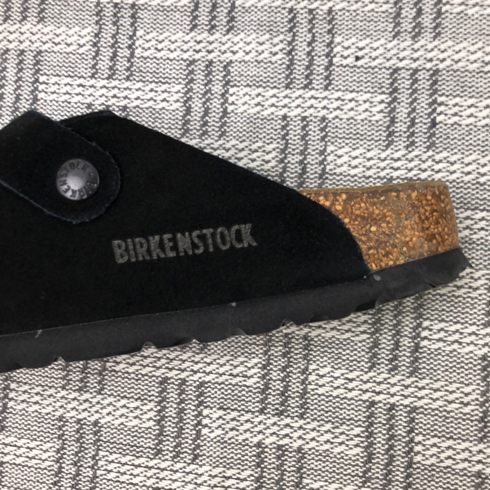 BEST NWT | Women's Black Suede Birkenstock Boston Shoes - Narrow Fit - Picture 4 of 5